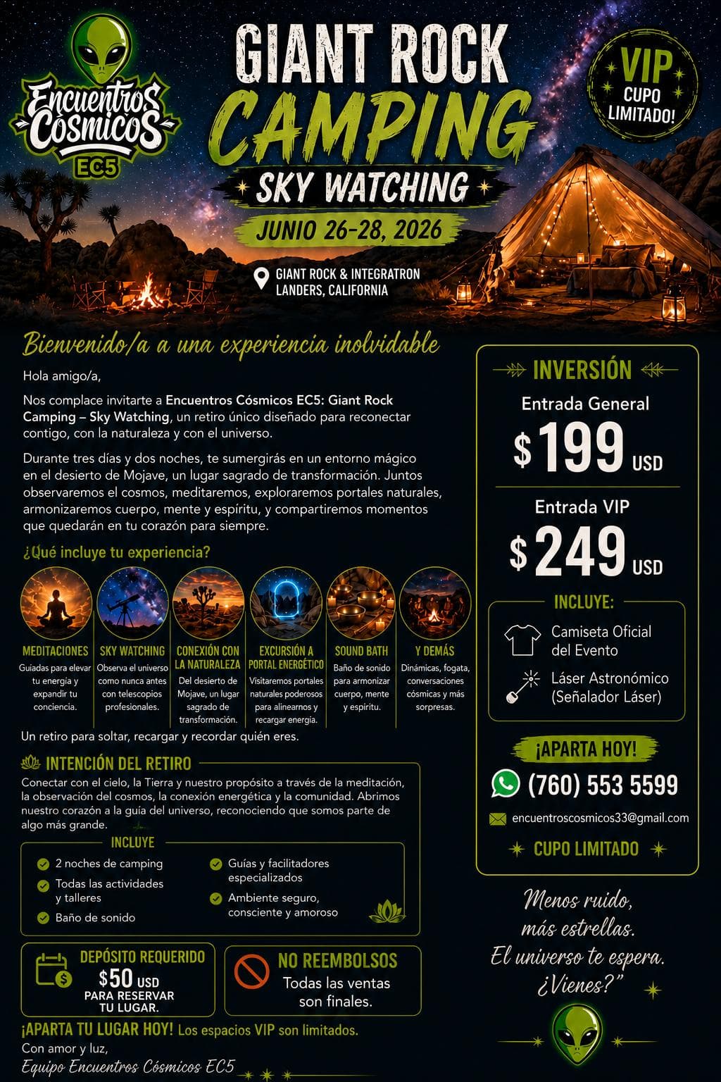 Giant Rock Camping · Sky Watching